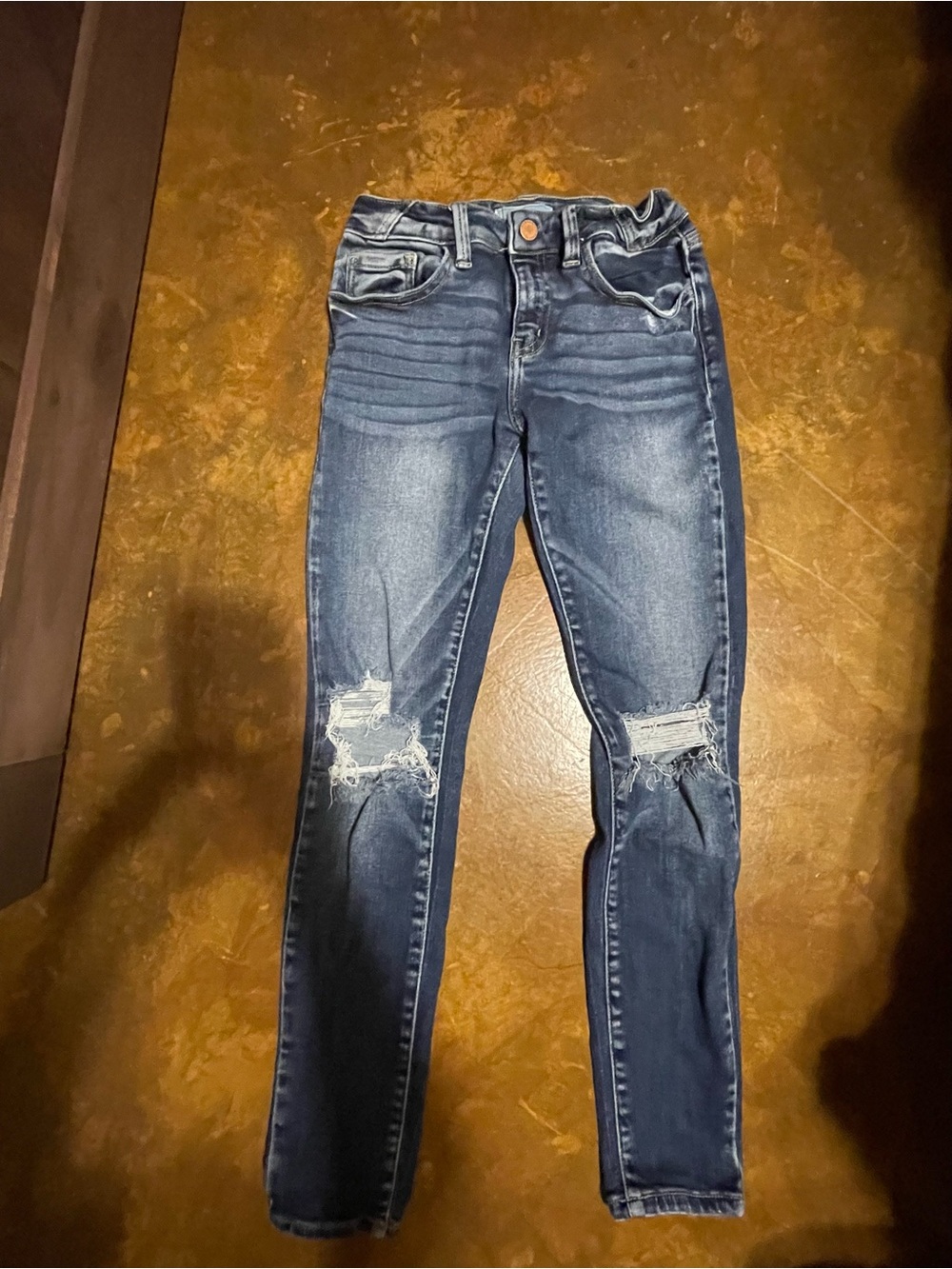 Judy Blue Medium Wash Distressed Skinny Jeans- Girl’s size 14